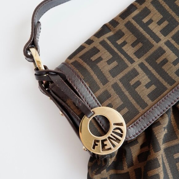 Authentic Preowned Vintage Fendi Brown Zucca Chef Shoulder Bag - Picture 10 of 16